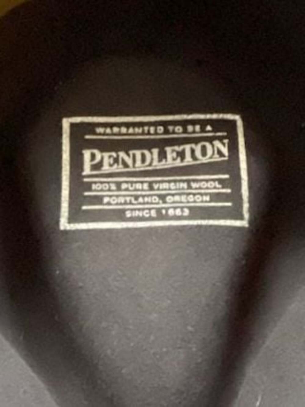 Pendleton Fedora Hat Black 100% Wool Size Large - Picture 3 of 6